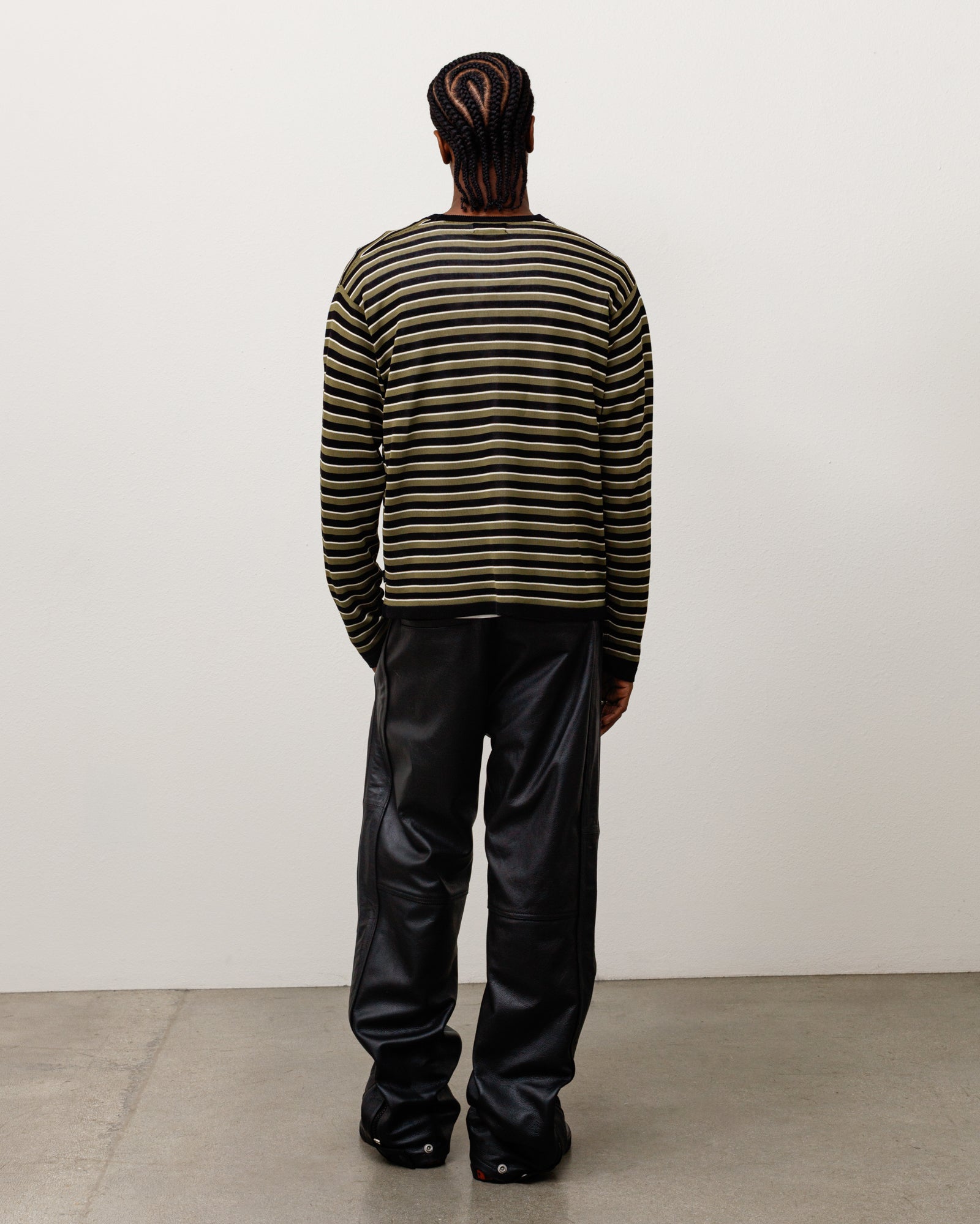 Stussy Lightweight Stripe Sweater maglione nero