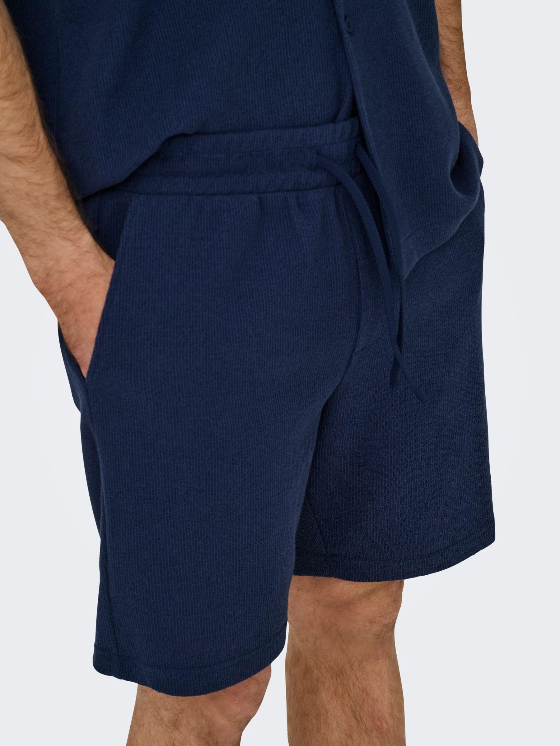 Only & Sons OnsKosta Vita Alta Regular Fit Shorts Uomo Blu
