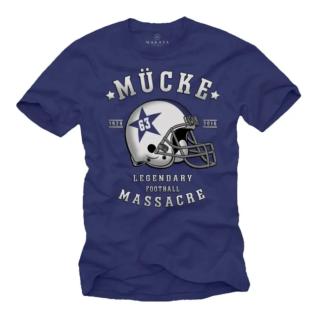 Makaya T-Shirt Uomo maglietta football 63 blu taglia M