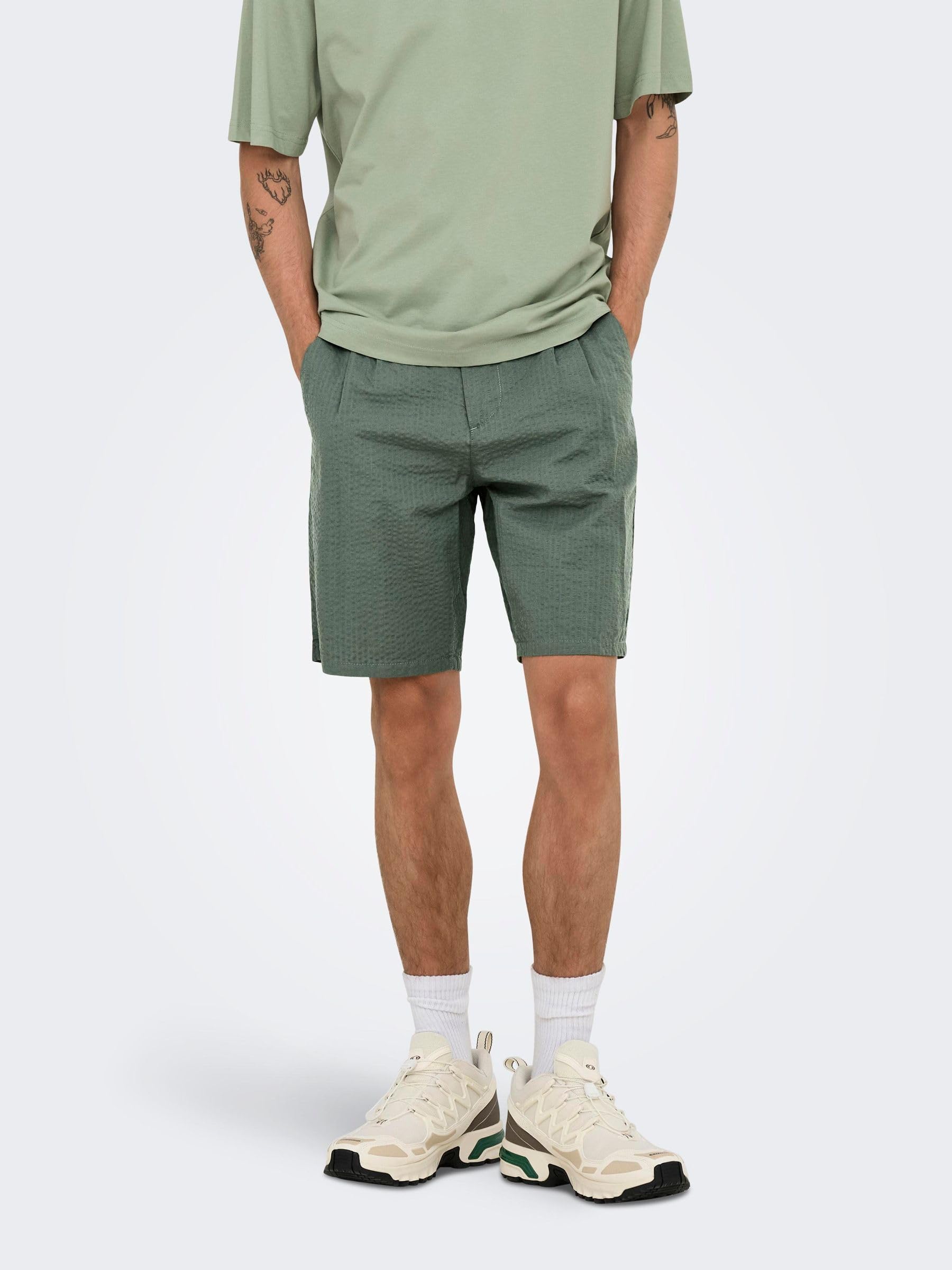 ONLY & SONS Onsleo Regular shorts uomo Jet Black L