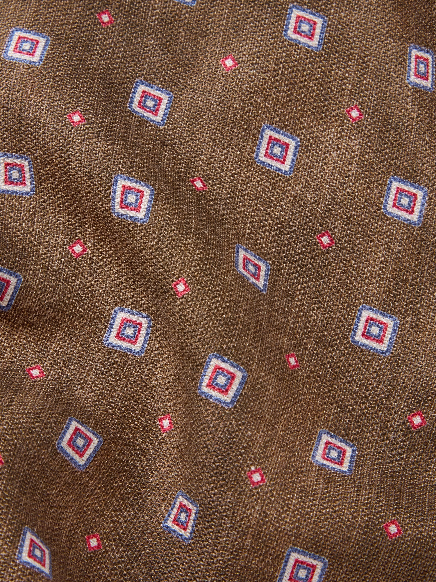 Robert Talbott Harmon Foulard Brown/Blue seta