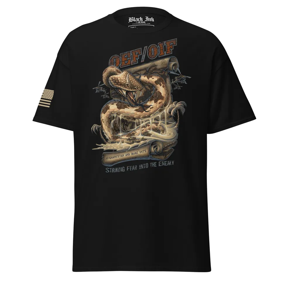 7.62 Design OEF OIF t-shirt uomo nera cotone