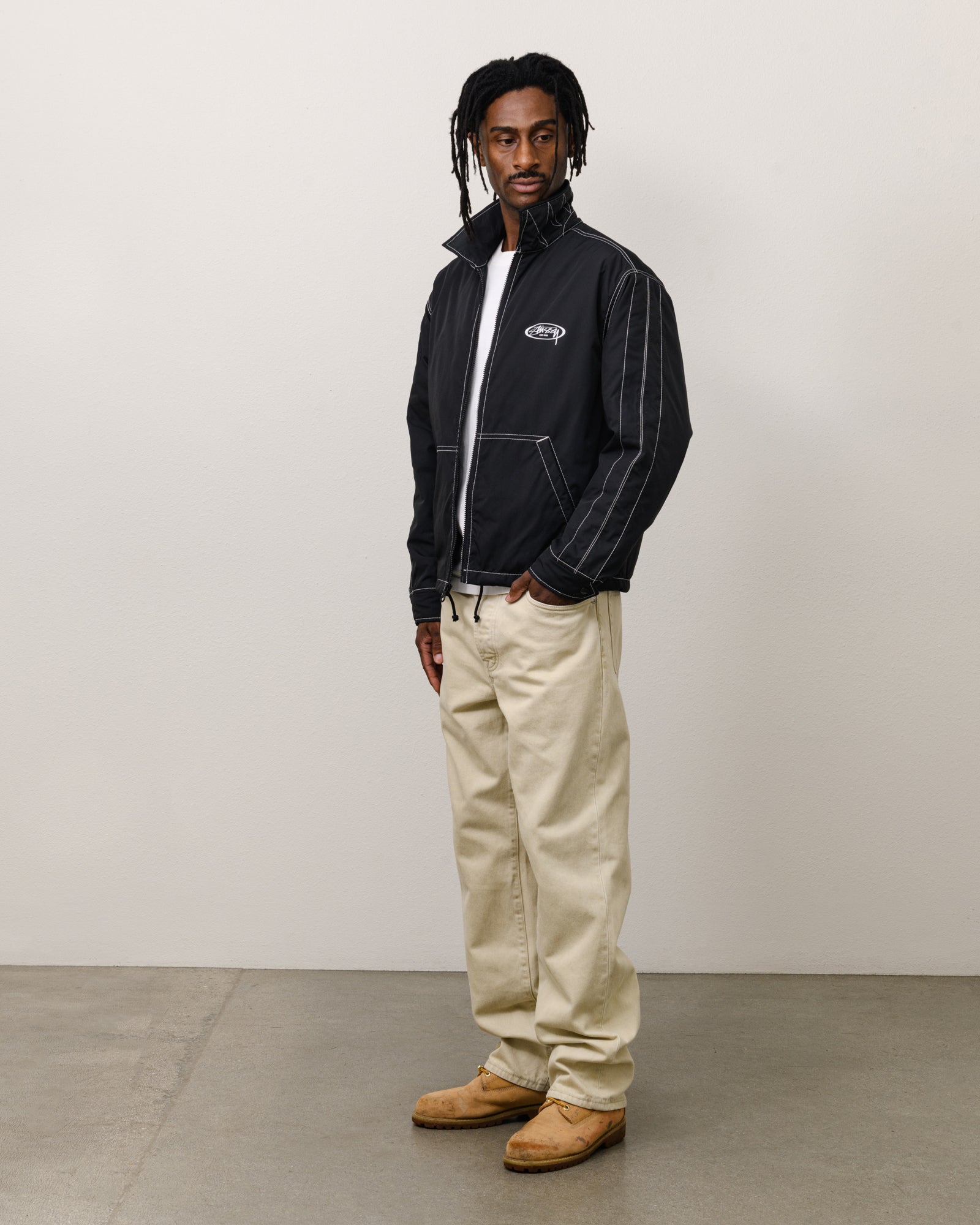 Stussy New Classic Jean Overdyed jeans Sand denim cotone
