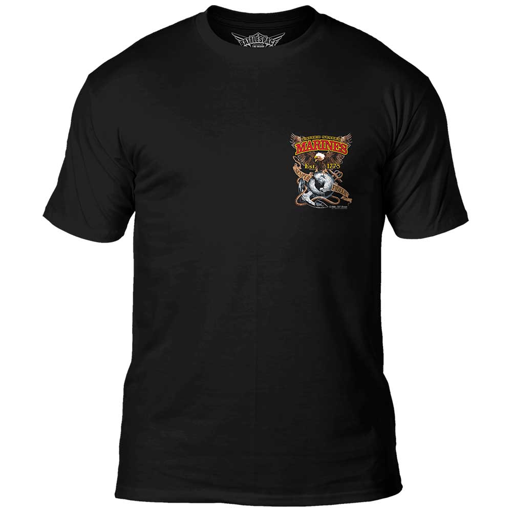 7.62 Design Fighting Eagle T-Shirt maglietta uomo nera cotone
