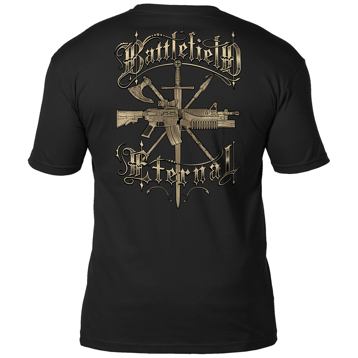 7.62 Design Battlefield Eternal t-shirt uomo nero cotone