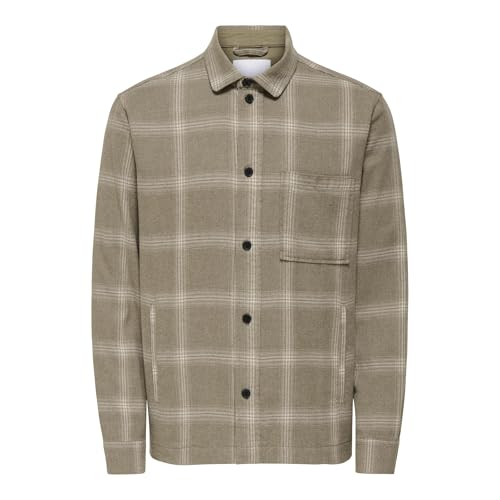 Only & Sons Aiden Checked Twill Camicia Uomo Quadri Cotone