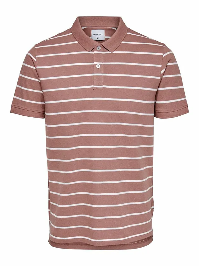 Only & Sons Onscooper Life Polo Uomo Cotone Bio a Righe