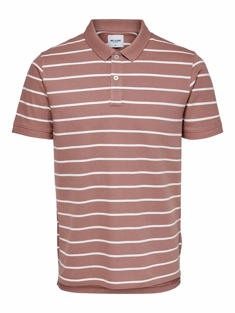 Only & Sons Onscooper Life Polo Uomo Cotone Bio a Righe