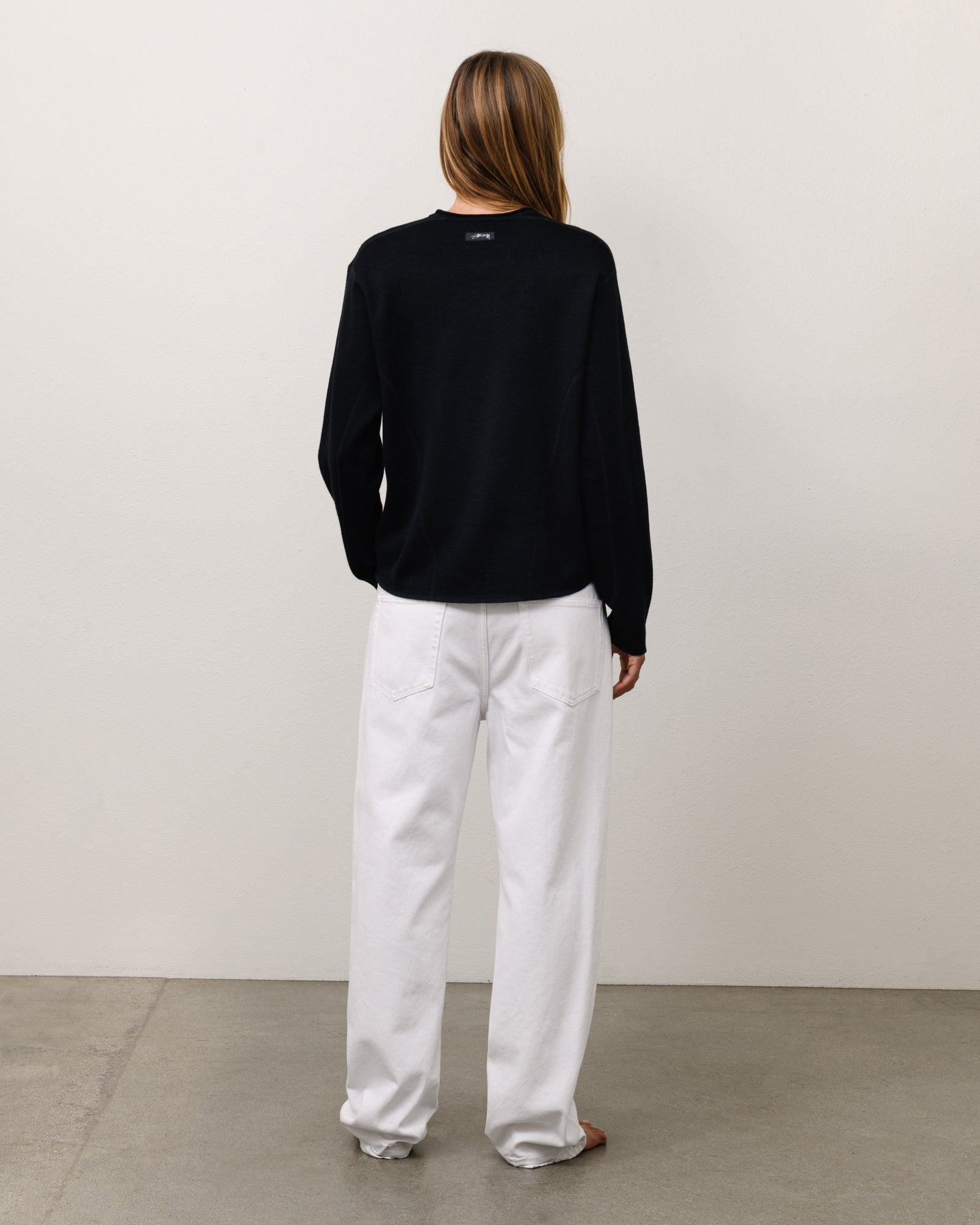 Stussy Wave Knit Sweater maglione nero 50% lana