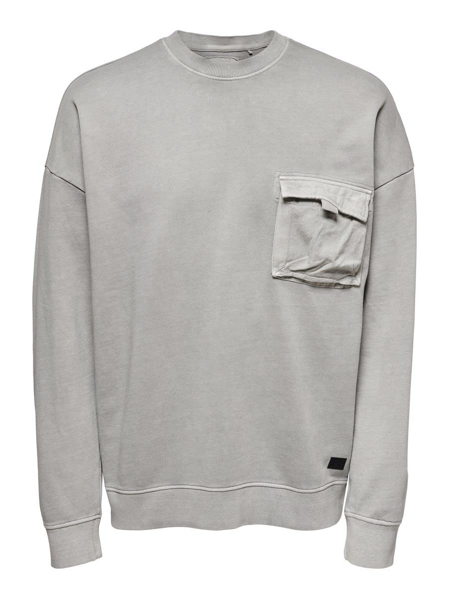 ONLY & SONS Bruce Felpa uomo loose girocollo sweat
