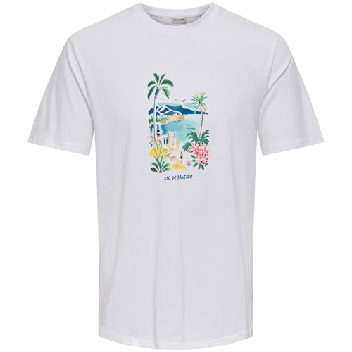 Only & Sons Stillo Life Regular SS t-shirt bianco cotone