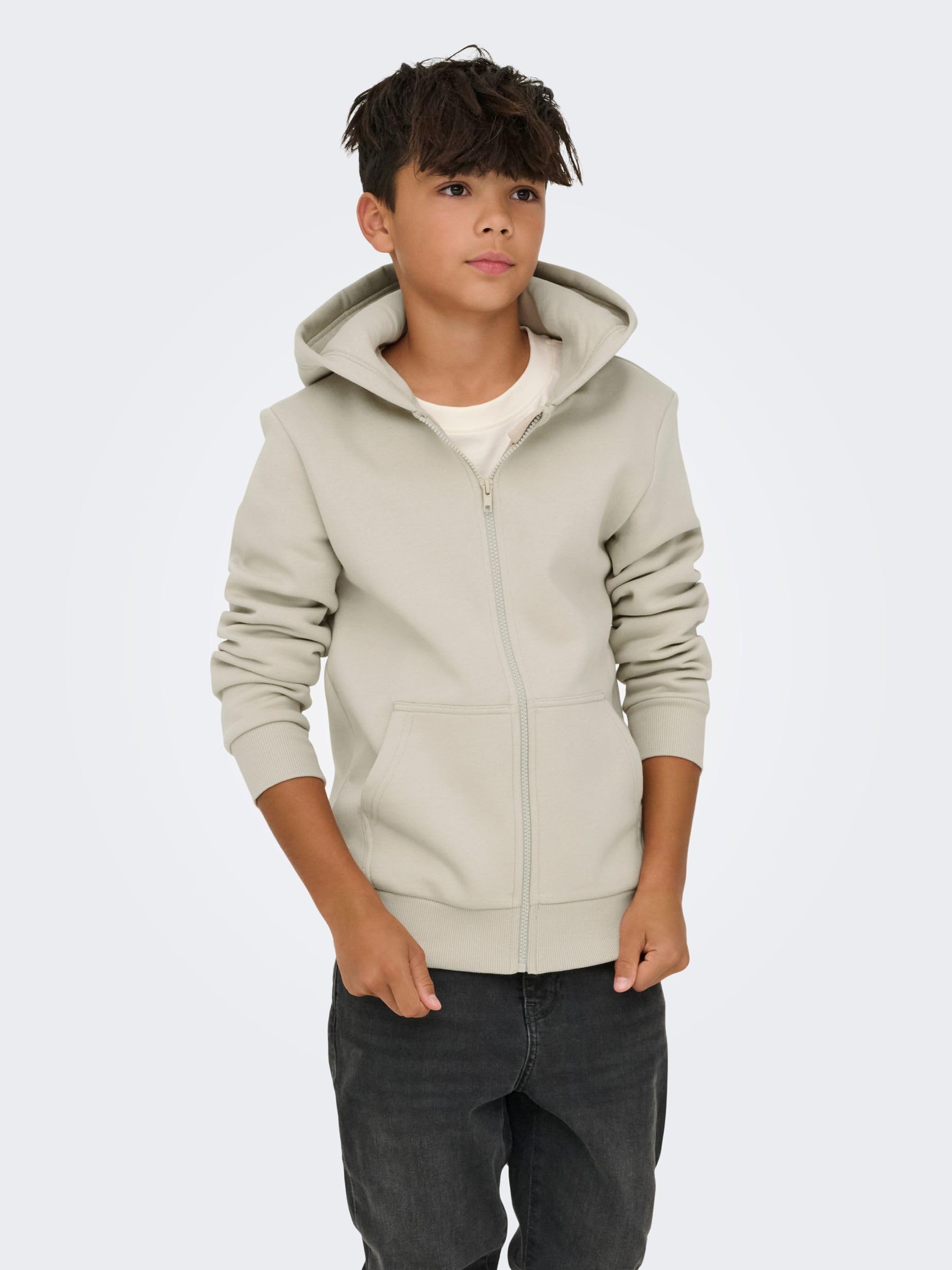Only Kids Osjceres Zip Felpa Bambino 170-176 Grigio