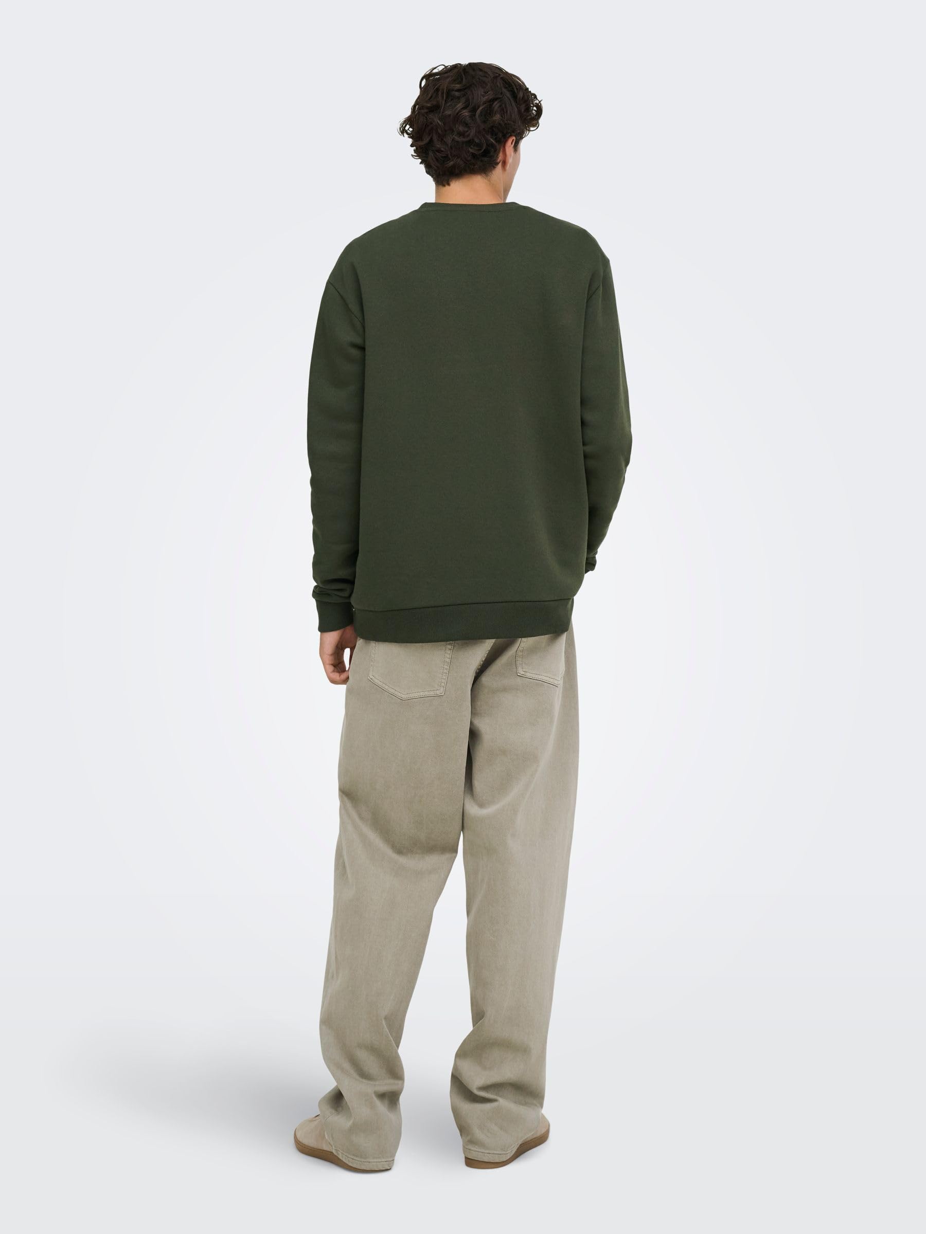 Only & Sons Felpe felpa uomo girocollo M taglio ampio