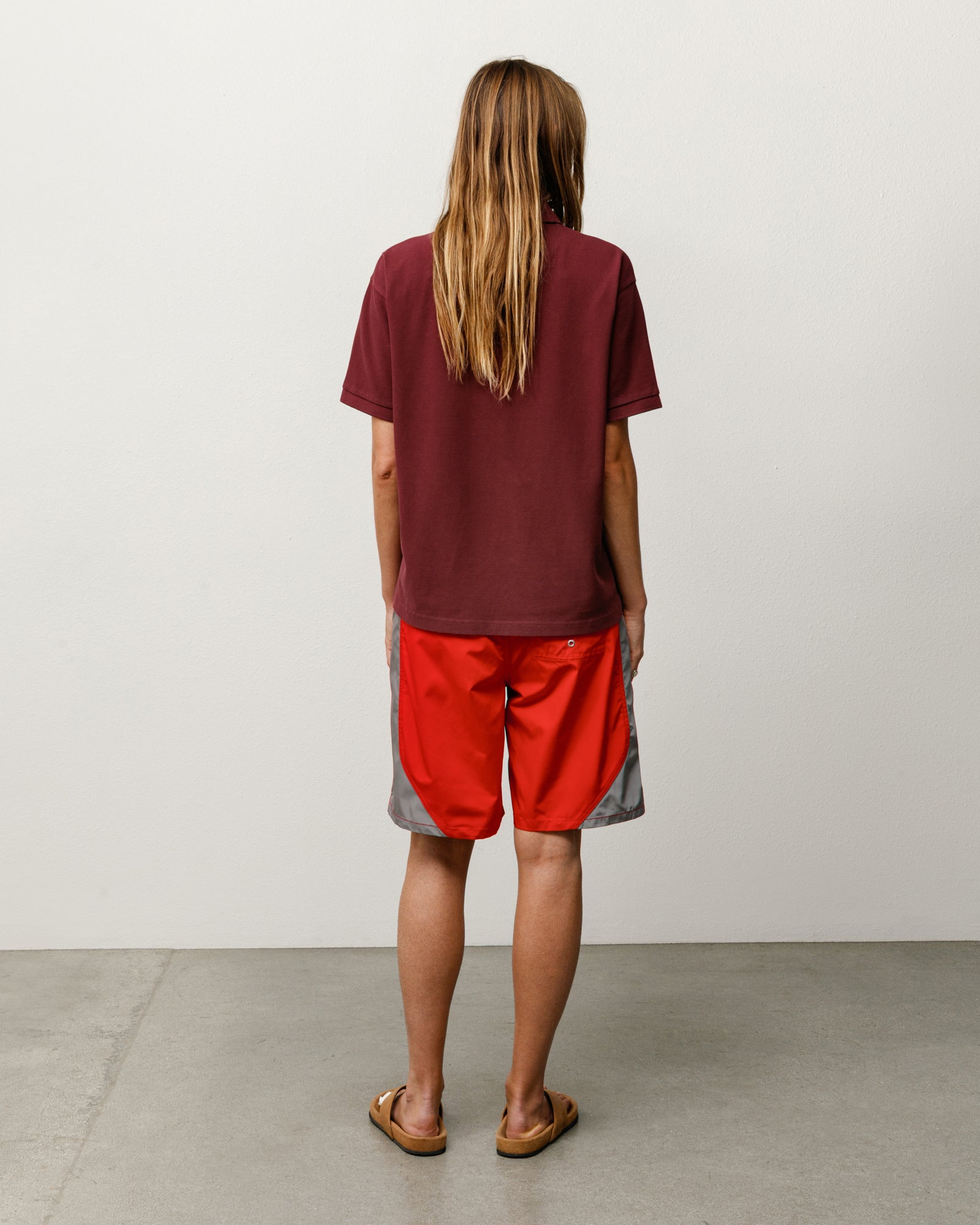 Stussy Classic Pique polo cotone Plum