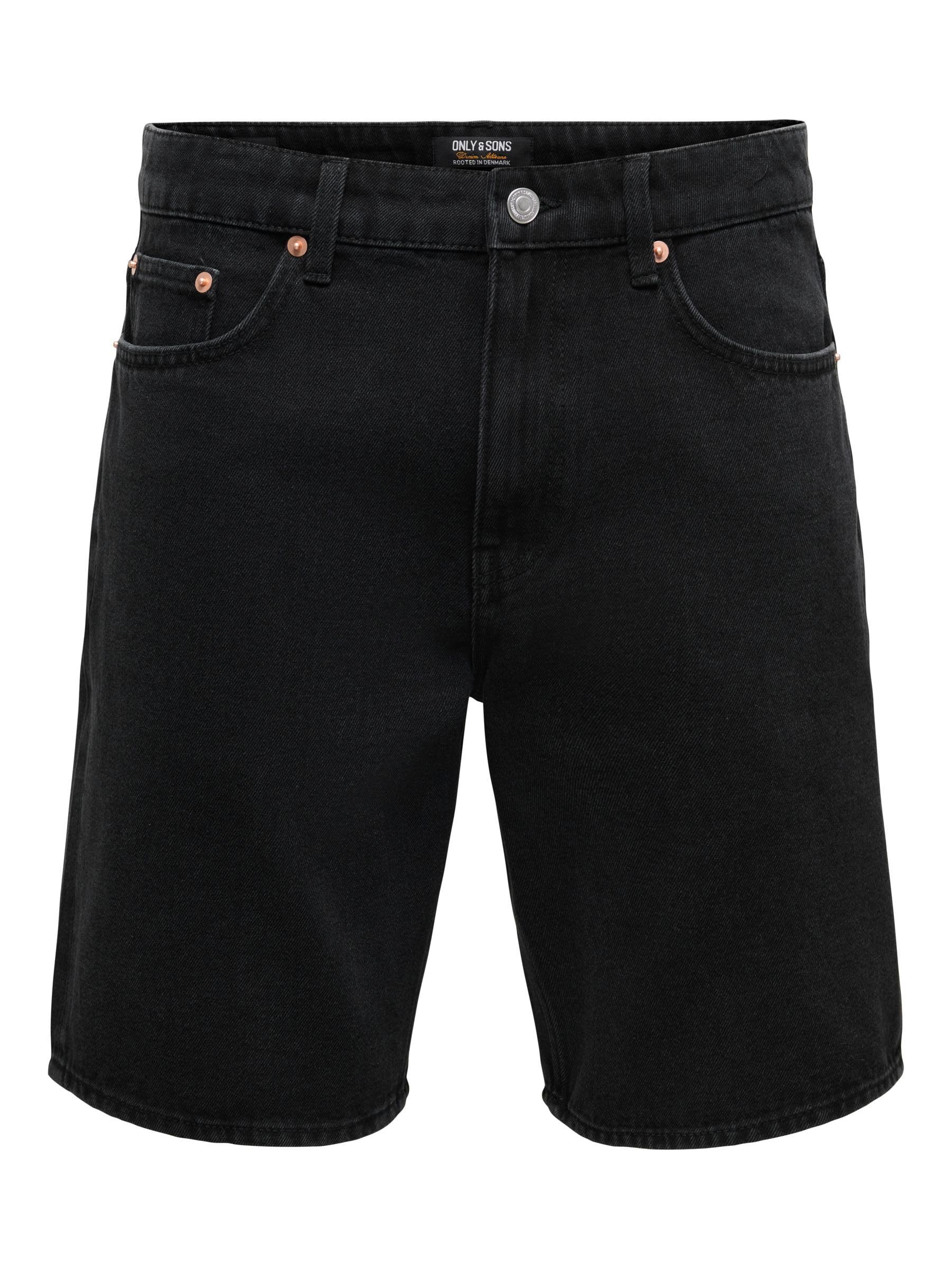 Only & Sons Onsedge Pim Box DNM Pantaloncini Uomo XS Nero Wash