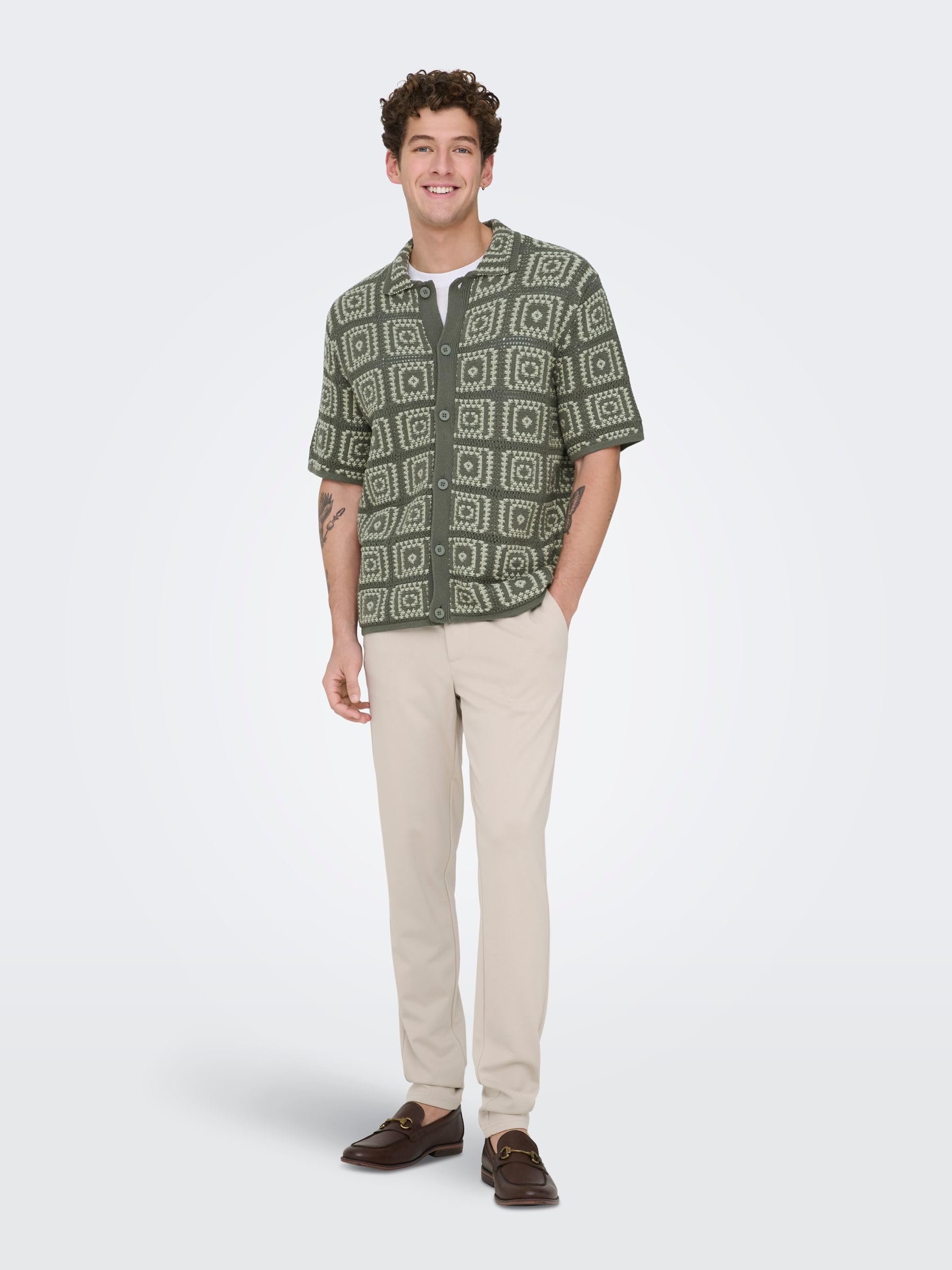 Only & Sons Onsbart Polo Maglia Uomo M Castor Gray