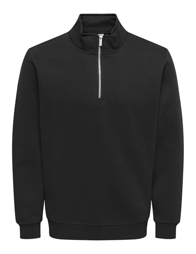 ONLY & SONS Onsconnor Felpa Uomo Nero Girocollo