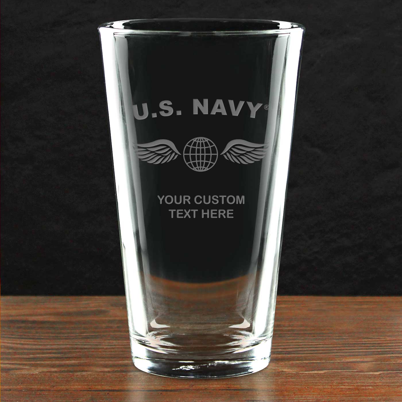 7.62 Design Navy Rate bicchiere pinta 473 ml inciso