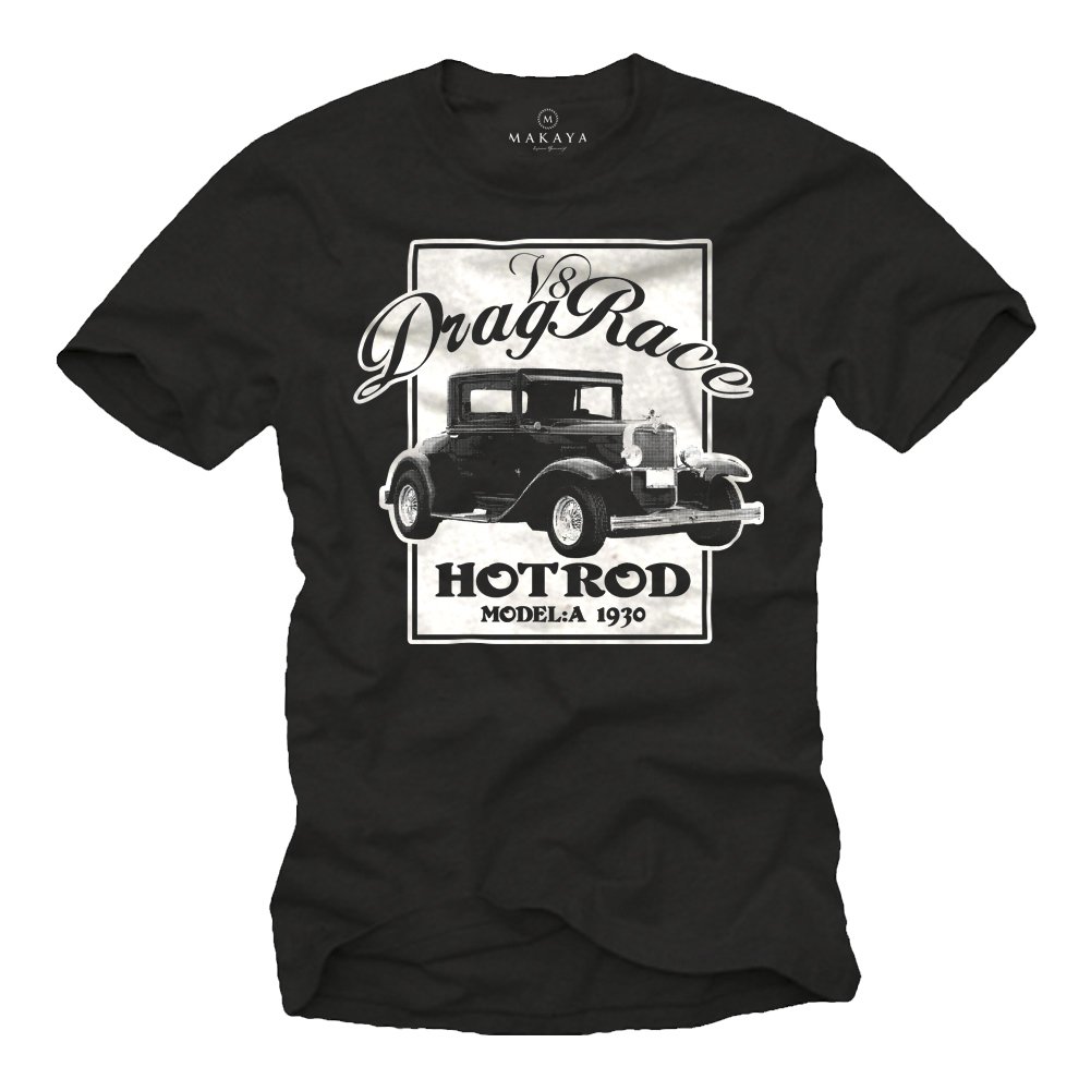 Makaya Drag Race t-shirt uomo M 100% cotone rockabilly