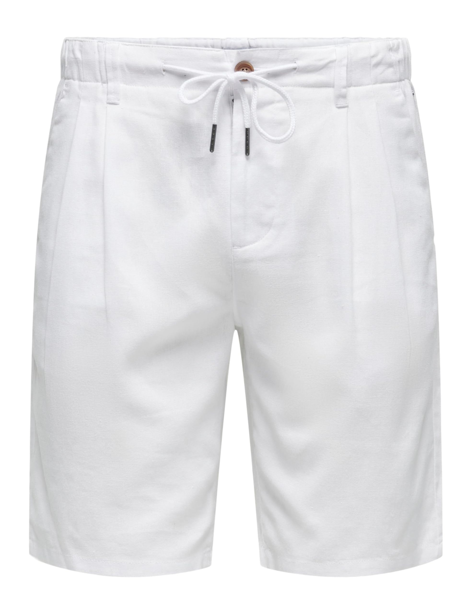 Only & Sons Onsleo Linen Mix 0048 Shorts Uomo Bianco Lino