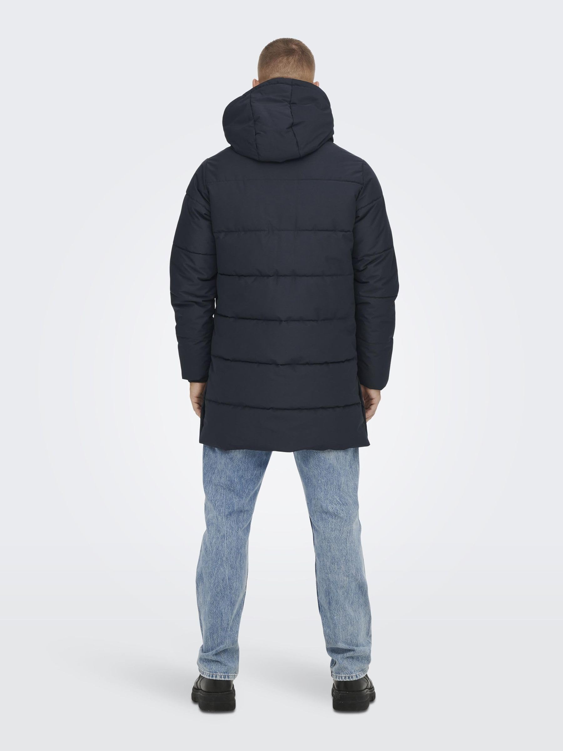 Only & Sons Onscarl Puffer Giacca Uomo Dark Navy Trapuntata