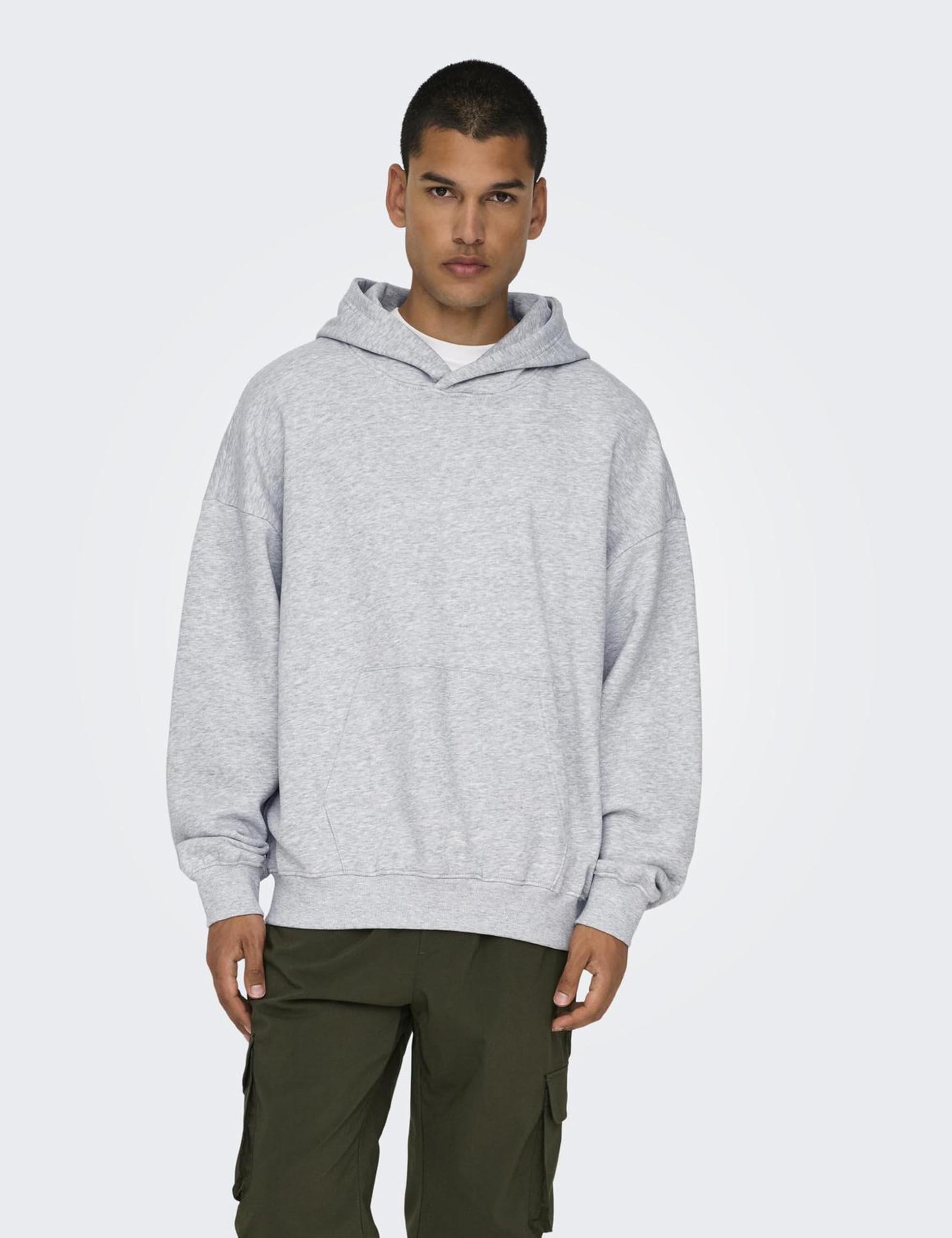 Only & Sons Onsturner Hoodie Felpa uomo Grigio taglia L
