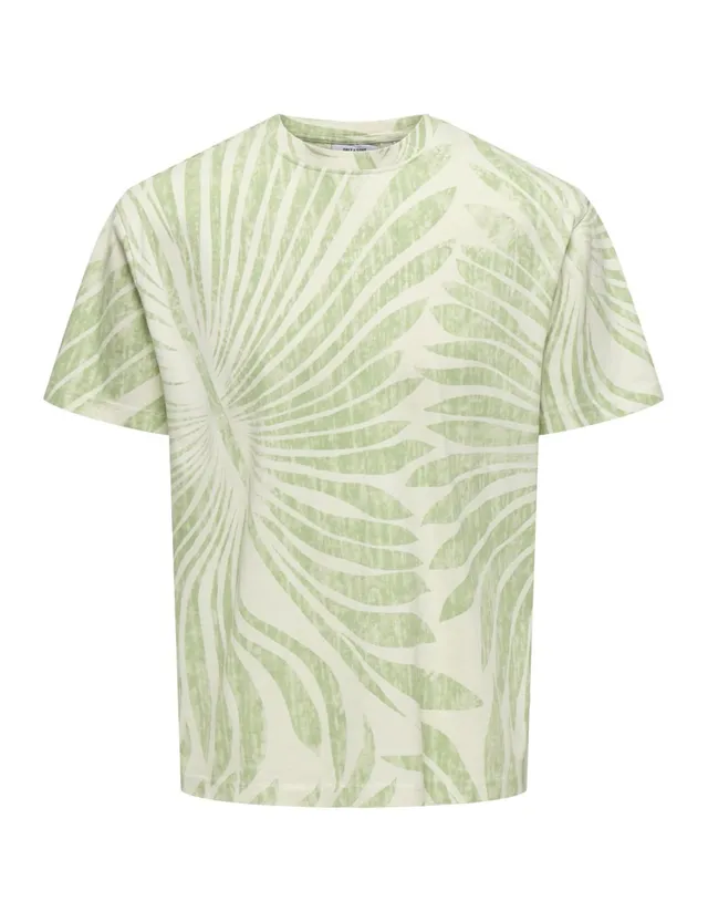 ONLY & SONS Onszeke Washed AOP T-shirt Uomo L Stampata