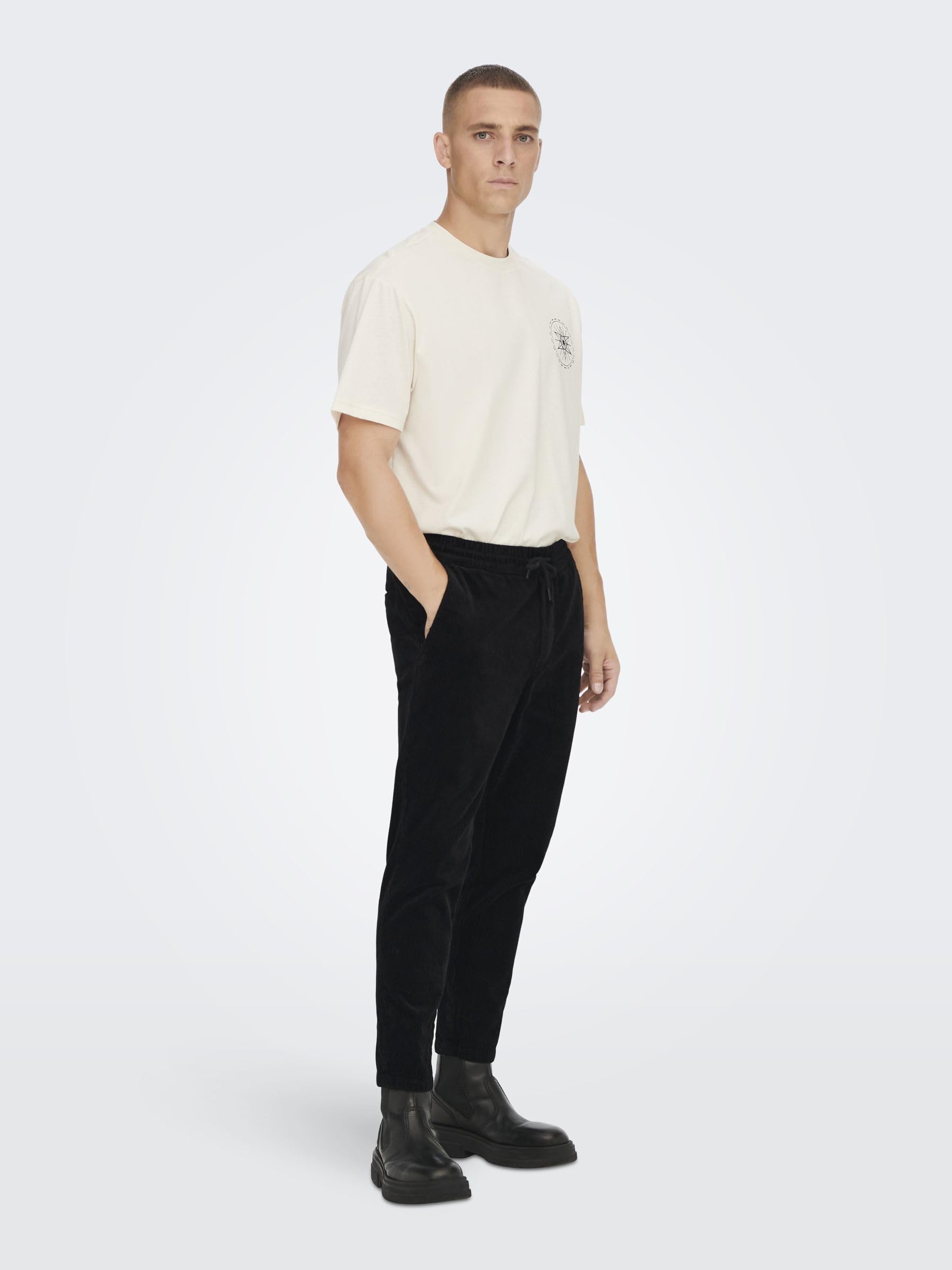 ONLY & SONS Onslinus 9912 Pantaloni Velluto Nero XXL