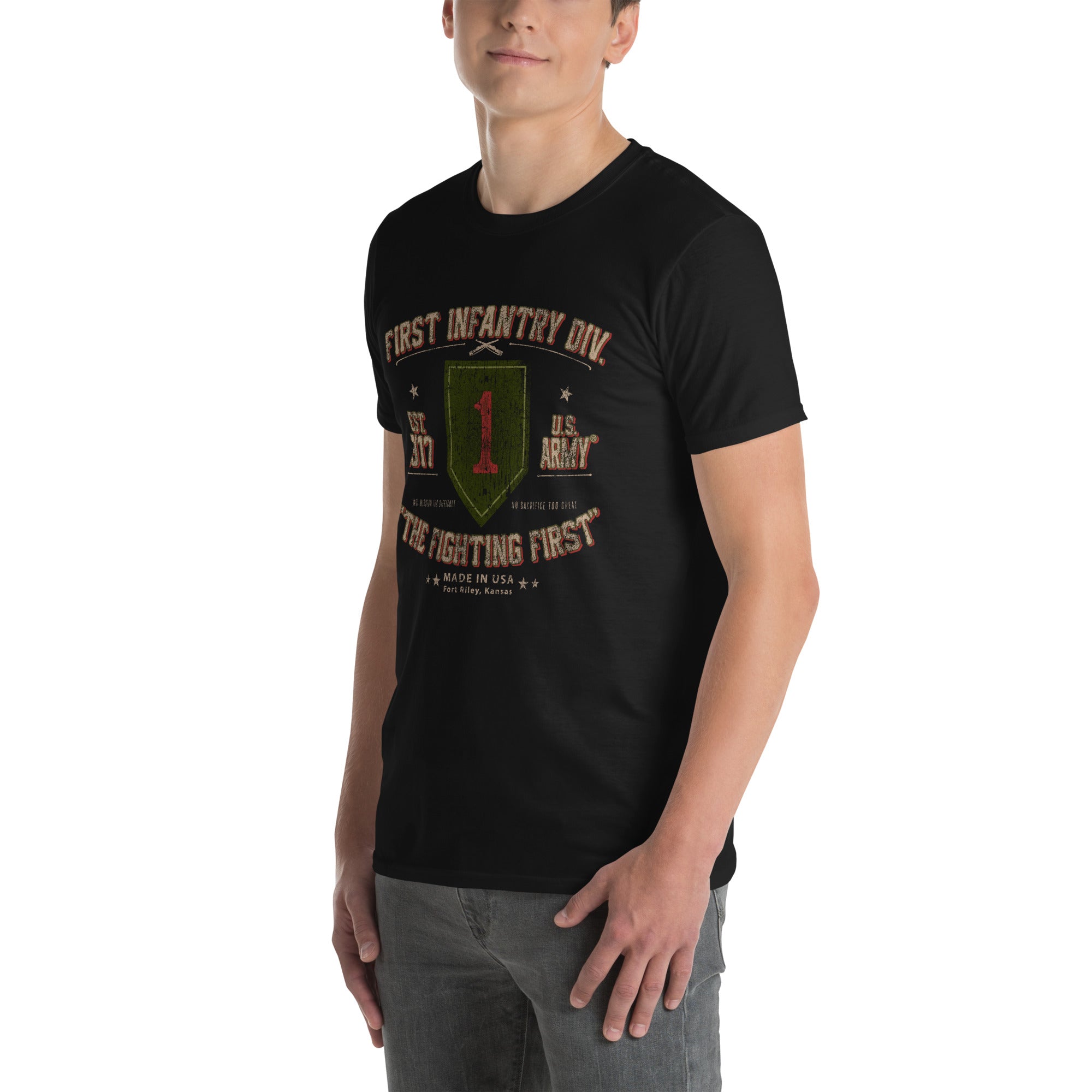 7.62 Design 1st Infantry maglietta uomo nera cotone