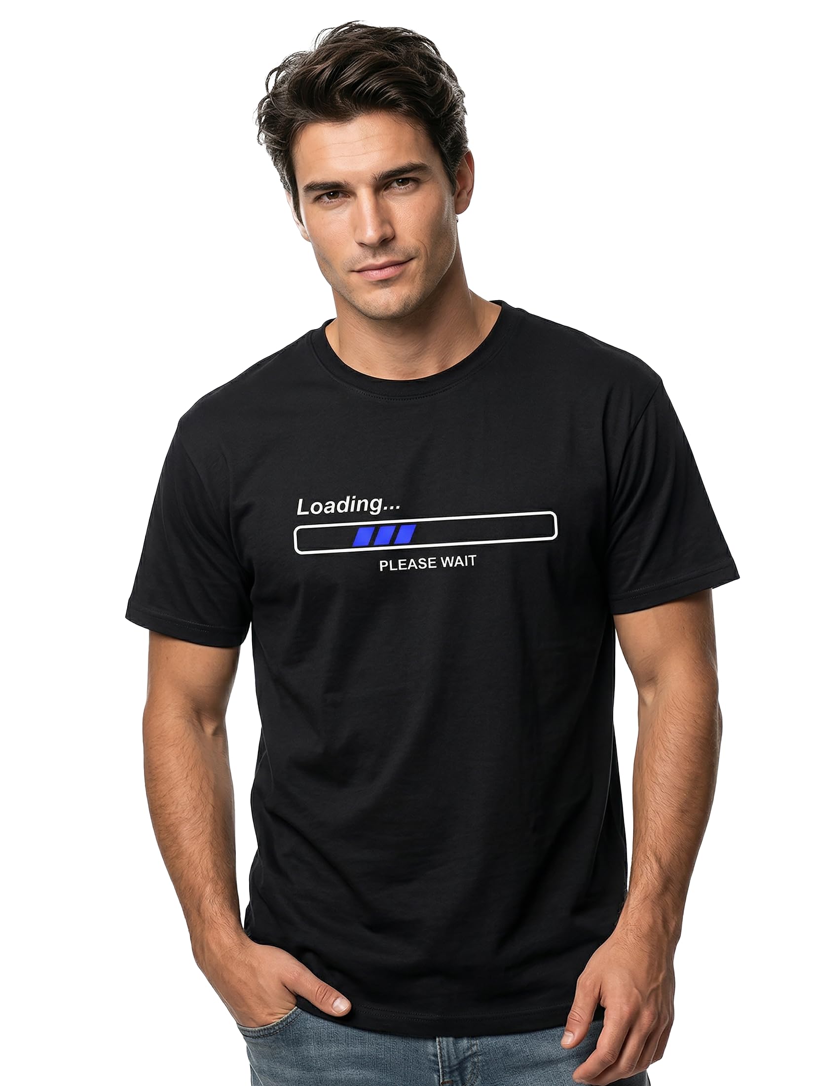 MAKAYA Geek Nerd T-Shirt Uomo Cotone Taglia L
