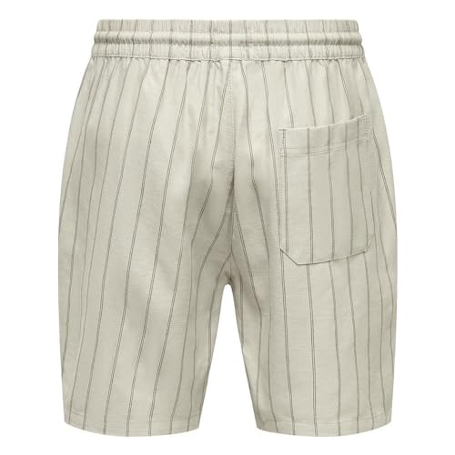 ONLY & SONS TEL Stripe 0139 pantaloncini M cotone lino