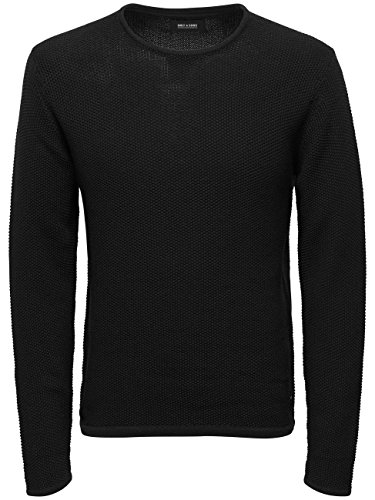 Only & Sons Onsdan Crew Neck maglione uomo nero