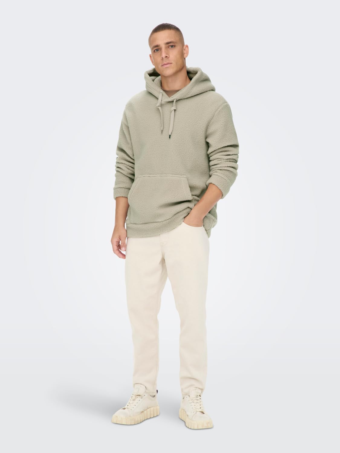 ONLY & SONS Remy Felpa Cappuccio Teddy M Uomo