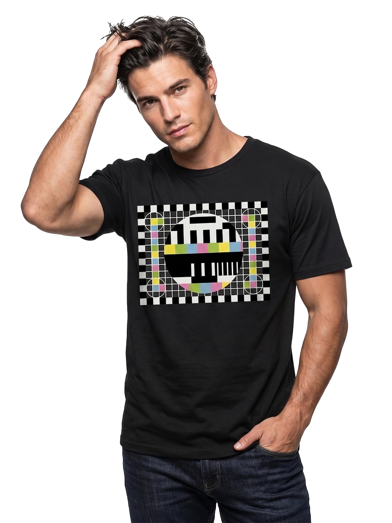 MAKAYA Sheldon Testscreen T-Shirt Uomo Cotone 185 g