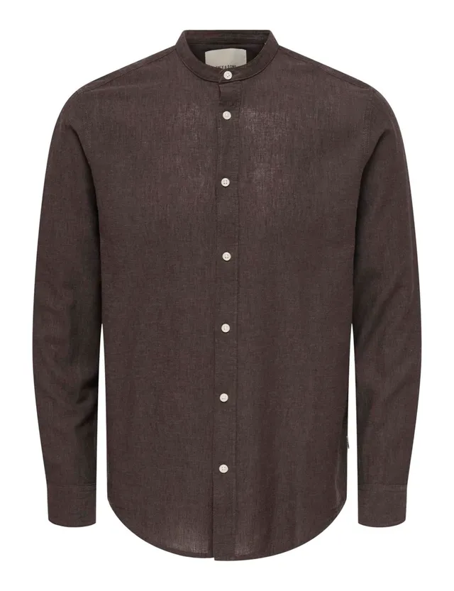 ONLY & SONS Onscaiden Life LS Camicia Lino Uomo Mao