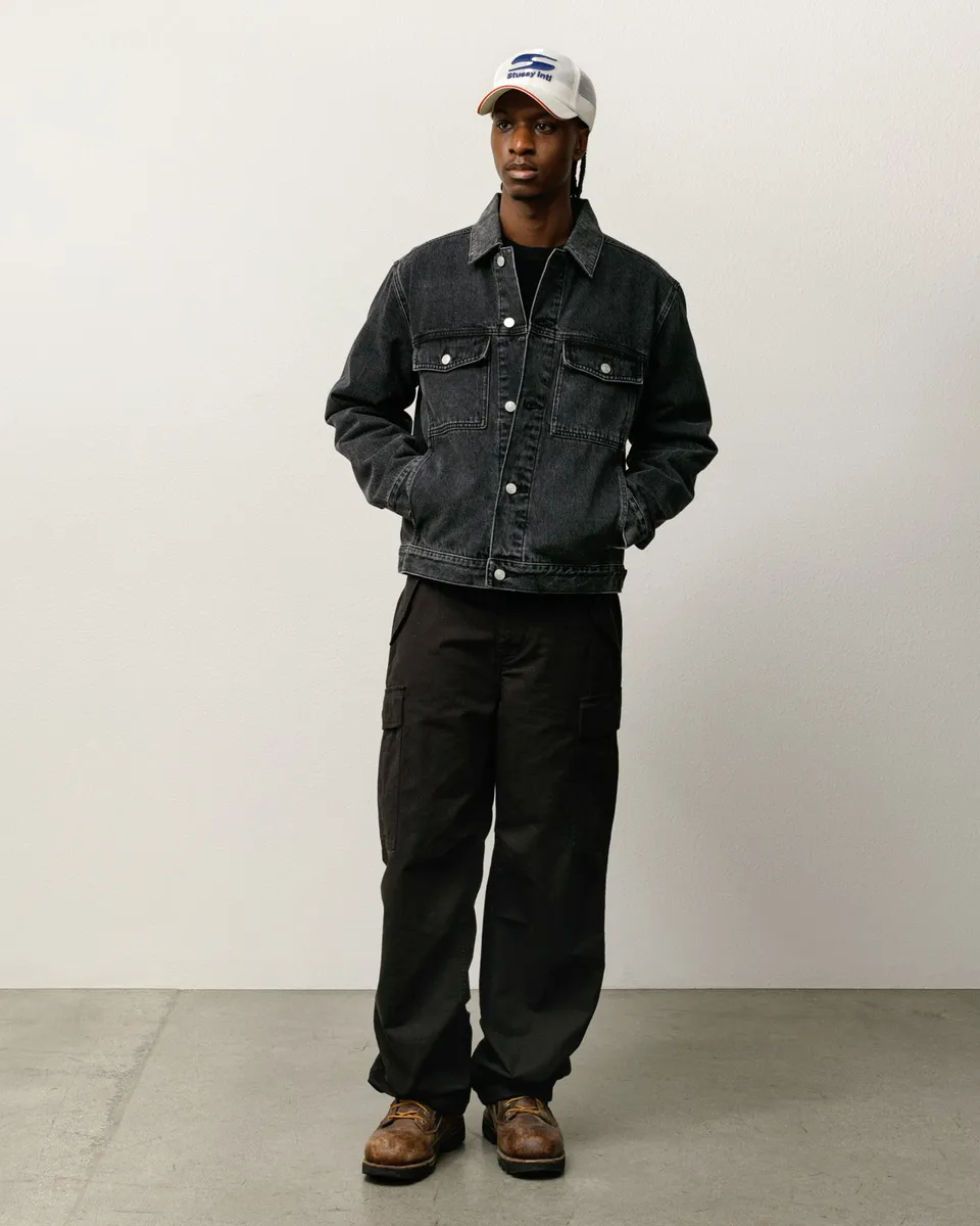 Stussy Cargo Pant Pantaloni Black Cotone Ripstop