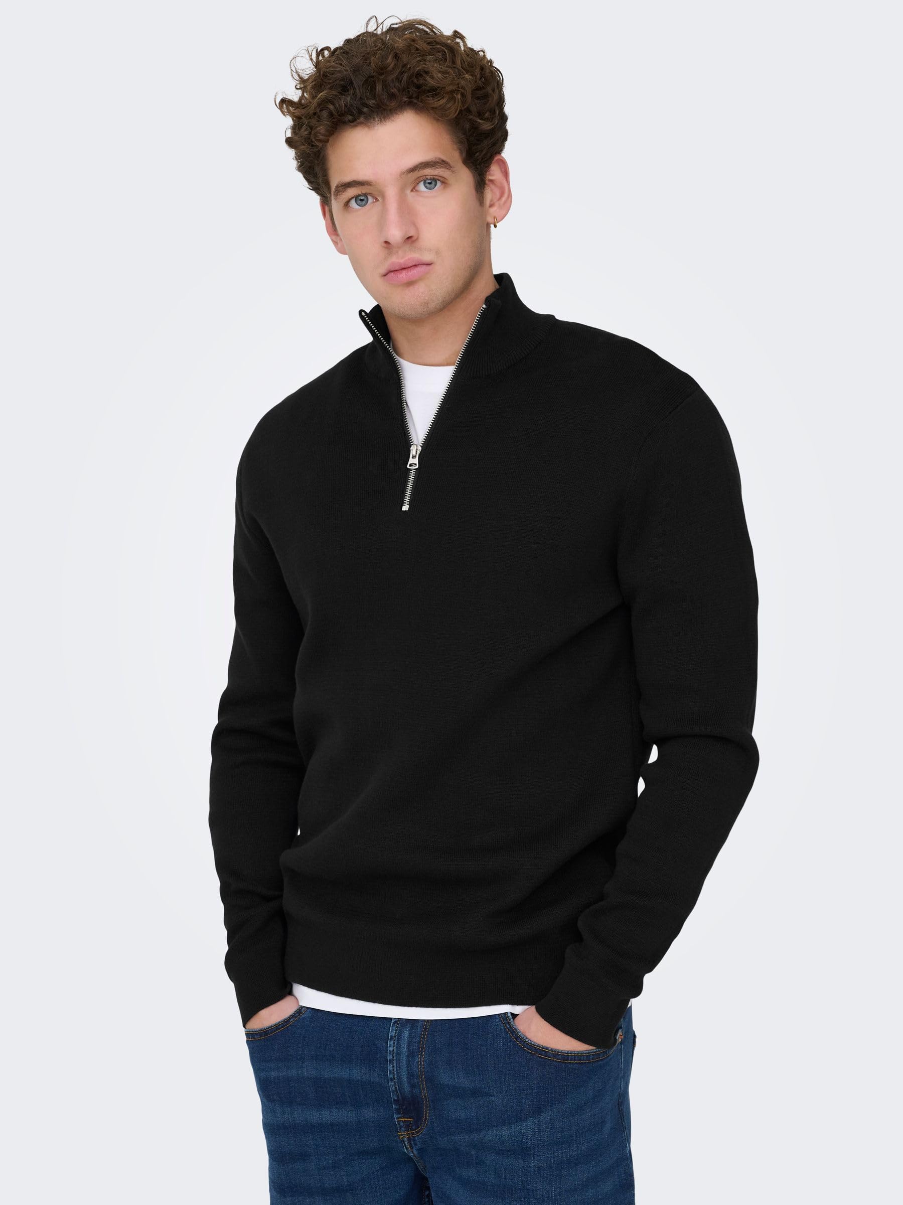 Only & Sons Onsting Pullover uomo L nero girocollo