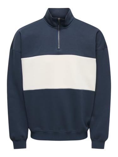 Only & Sons Onceres felpa blu Blue Nights XS uomo