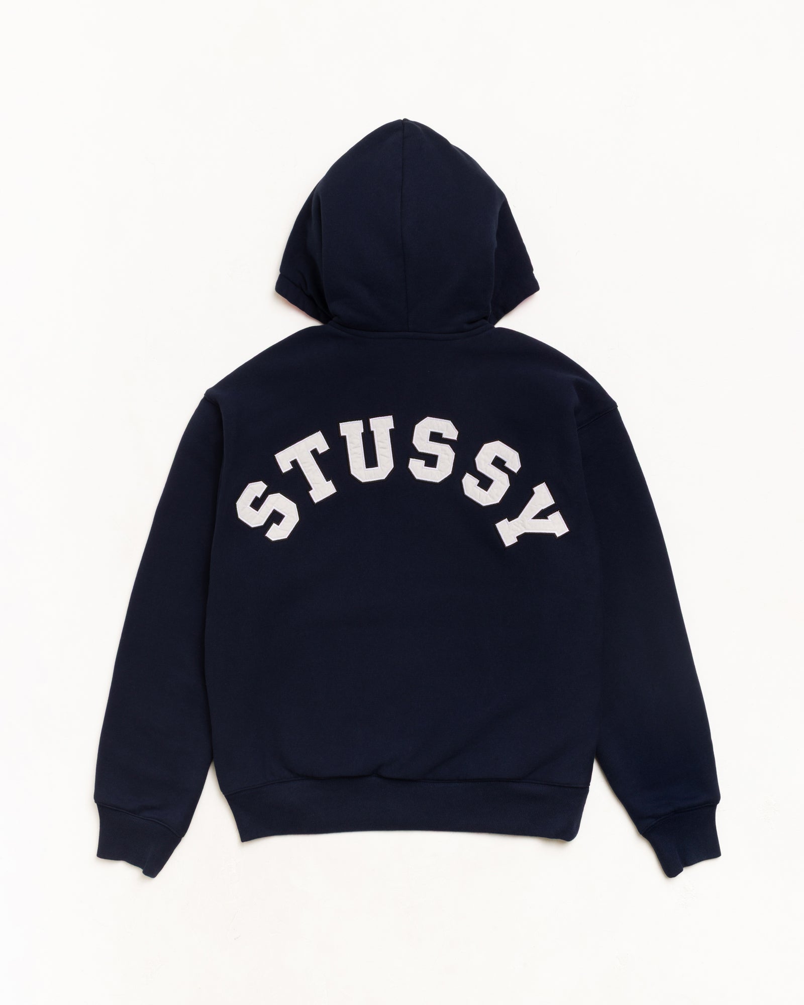 Stussy Zip Sweats Double Faced Zip Hoodie felpa Navy 360 gsm