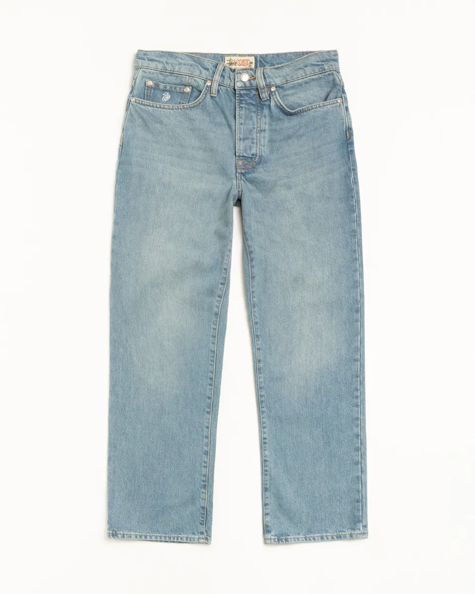 Stussy Classic Jean Denim jeans blu slavato 100% cotone