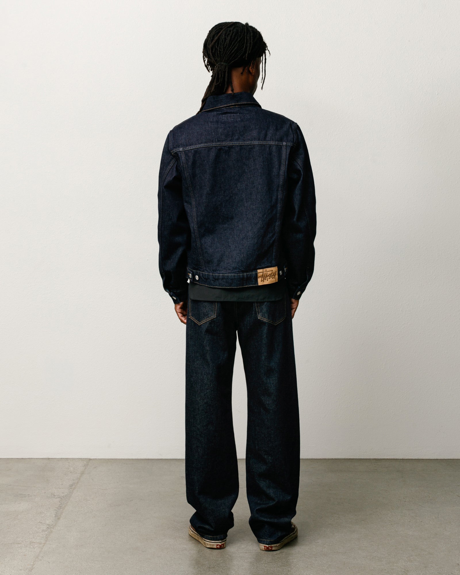 Stussy Denim Trucker Jacket Giacca Rinsed Indigo 475gsm