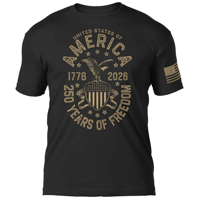 7.62 Design USA 250th Birthday T-Shirt uomo nera cotone