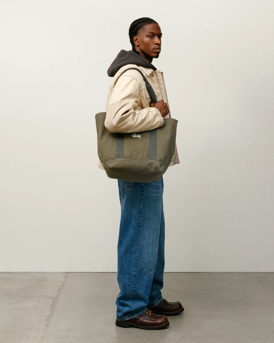 Stussy Accessories Canvas Market borsa Green 46 cm
