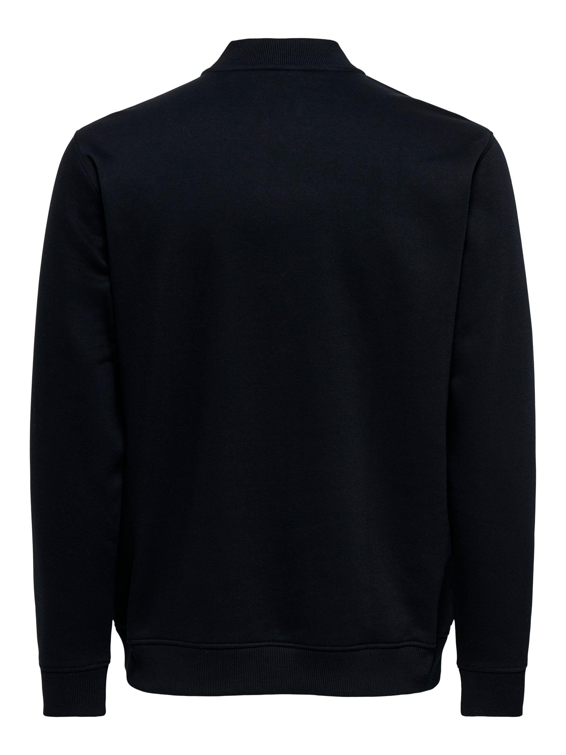 Only & Sons OnsCeres Felpa Uomo Nero Girocollo Cotone