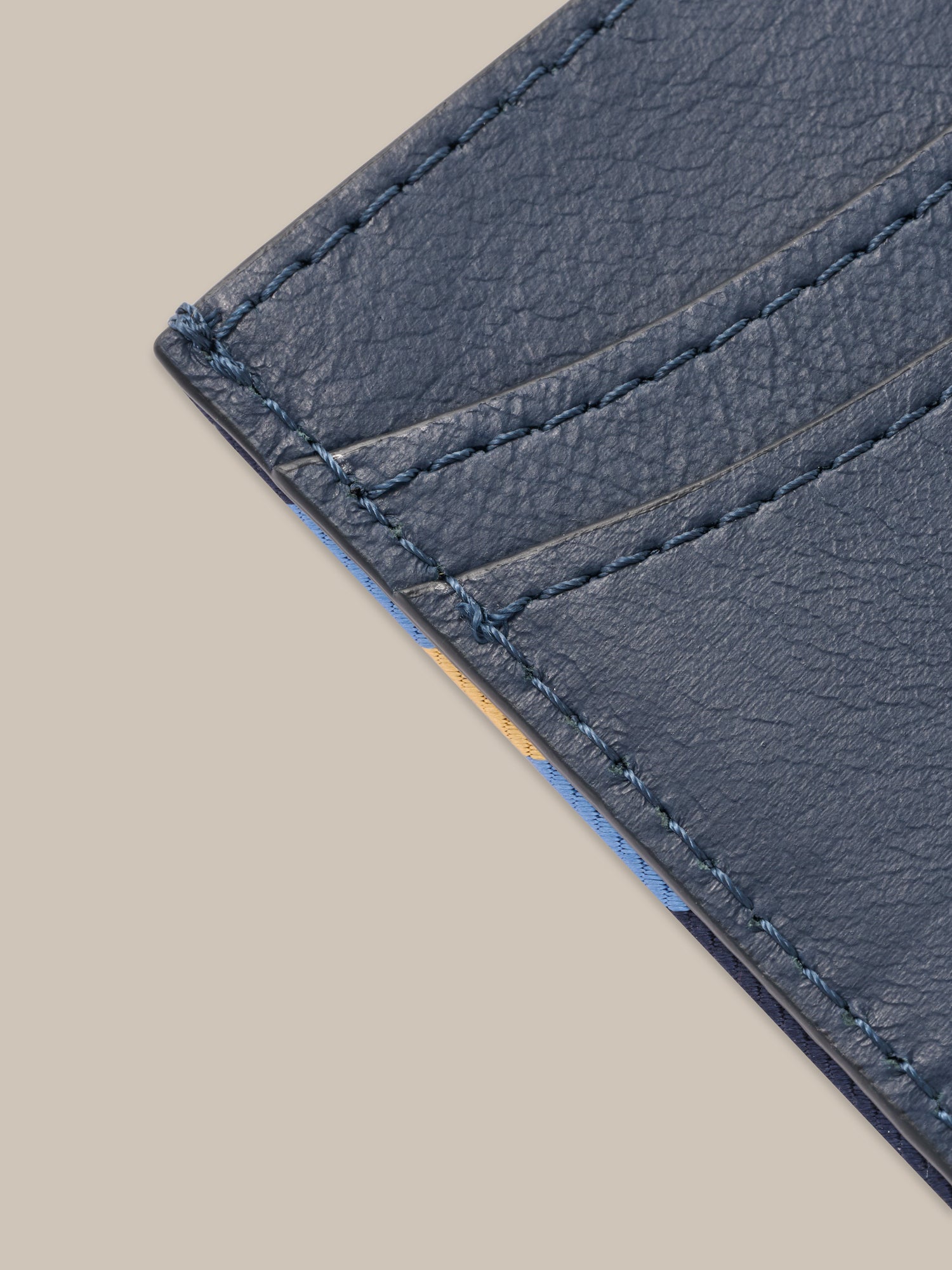Robert Talbott Bell Signature Porta Carte Seta Blu Navy