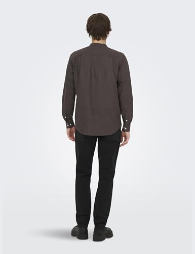 ONLY & SONS Onscaiden Life LS Camicia Lino Uomo Mao