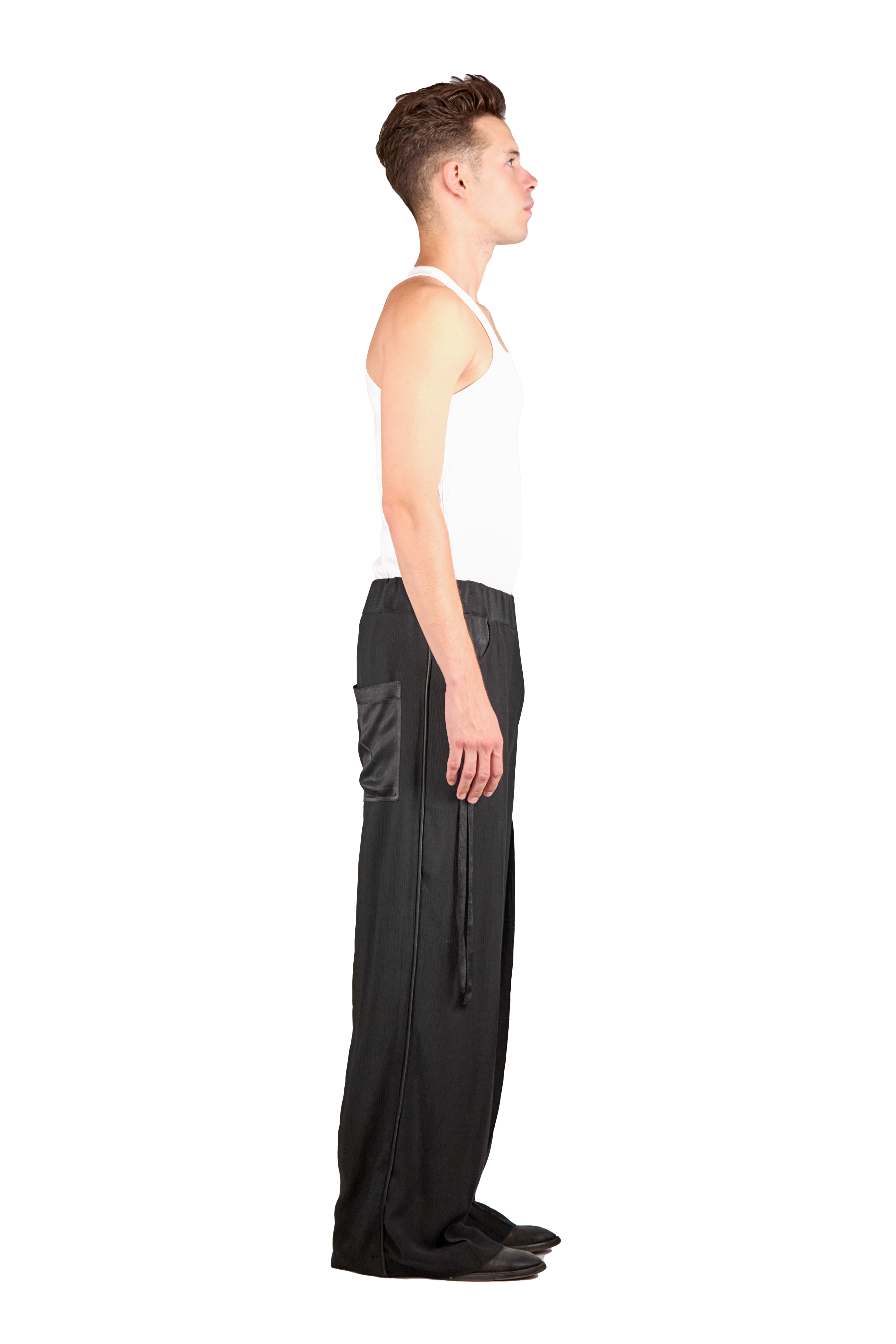 Tiat Occulta bellezza Japonisme pantalone nero pieghe