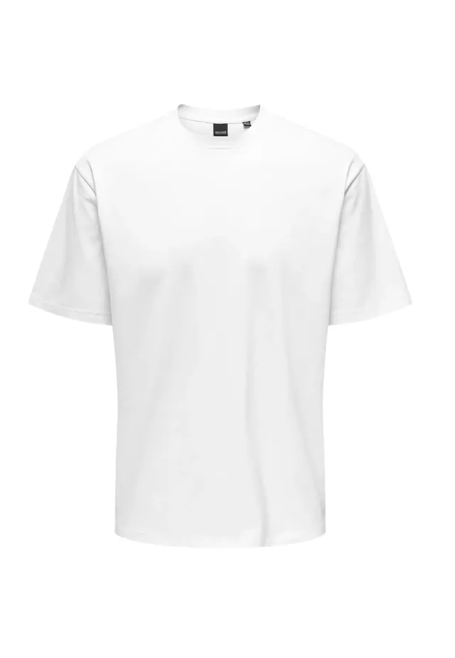 Only & Sons T-shirt Maglietta Uomo Bianco L Cotone