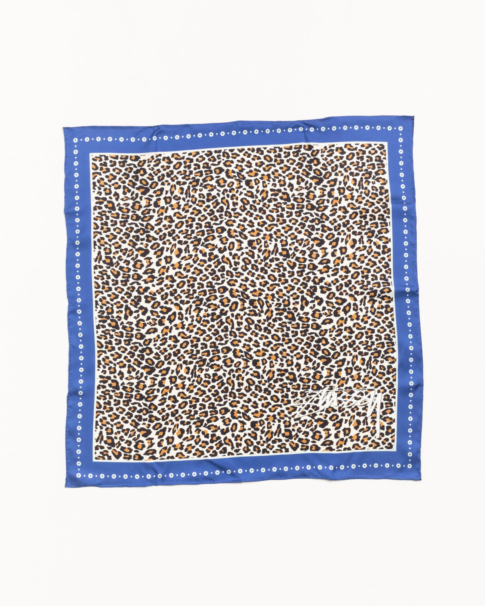 Stussy Silk Bandana foulard seta leopard 66 cm
