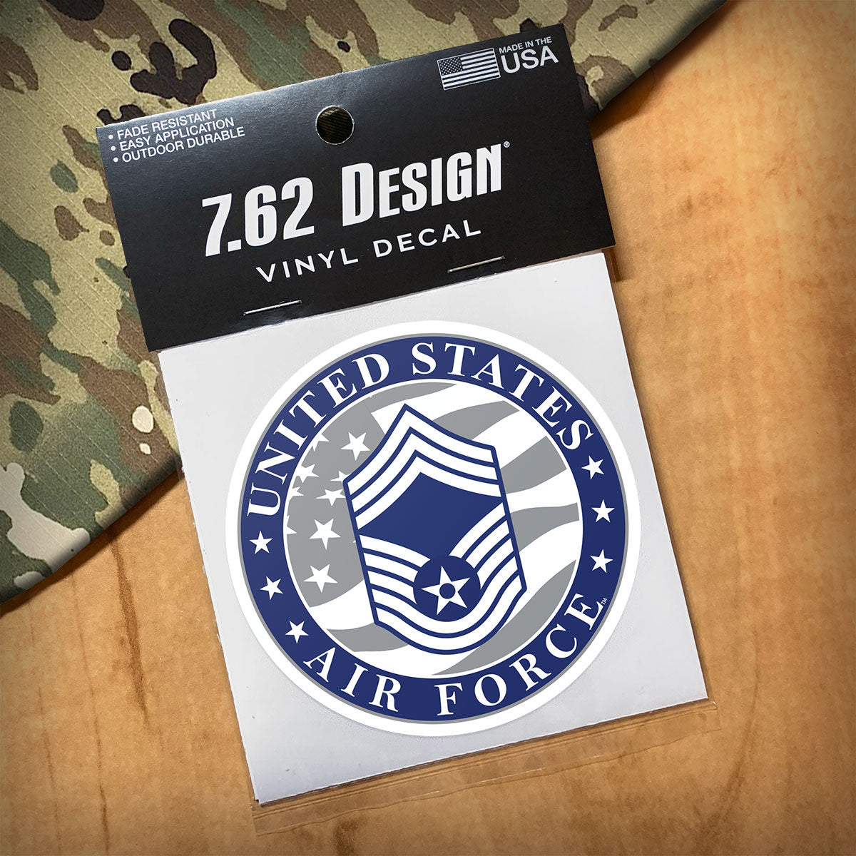 7.62 Design US Air Force E-9 decal tonda 9 cm gradi